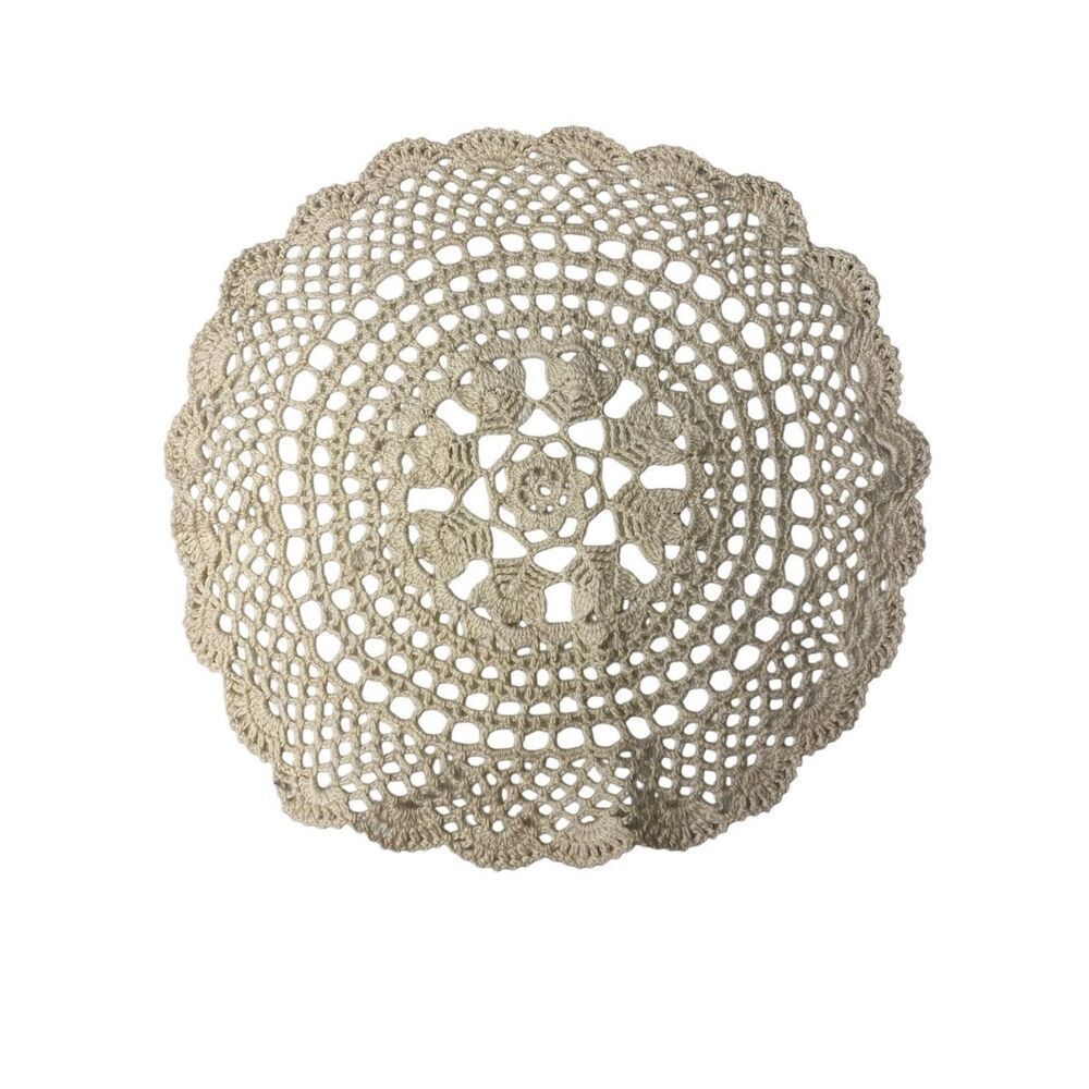 Vintage 9in Doily Mat Crochet Home Decor Decorations Cottage
